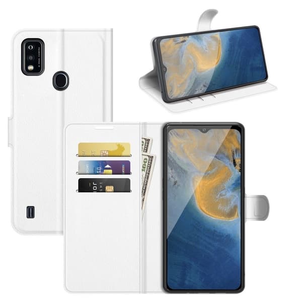Classic ZTE Blade A51 flip etui - Hvit White