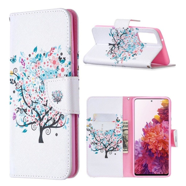 Wonderland Samsung Galaxy S20 Fe 5g / S20 Fe Flip Etui - Blomst Træ Multicolor