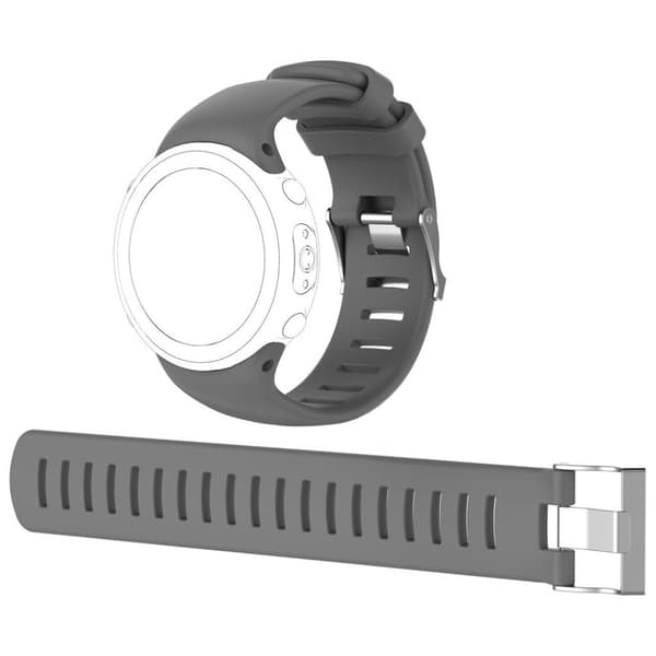 Suunto D4i Novo fleksibel blød silikone urrem - Grå Silver grey