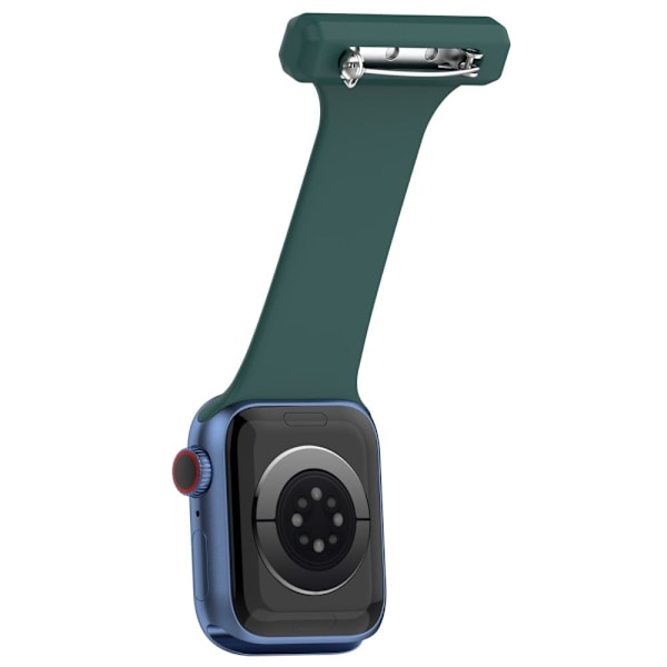 Apple Watch Series 8 (41mm) silikone-urrem til ophængning - Sortliggrøn Green
