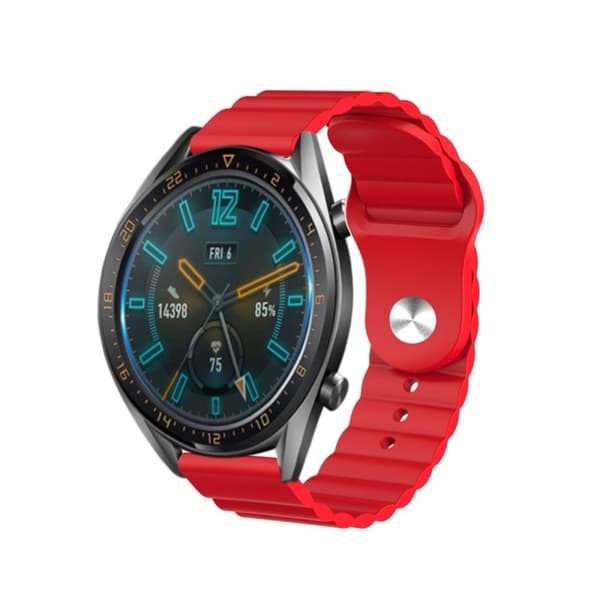 Silicone watch band for Huawei and Amazfit - Red Röd