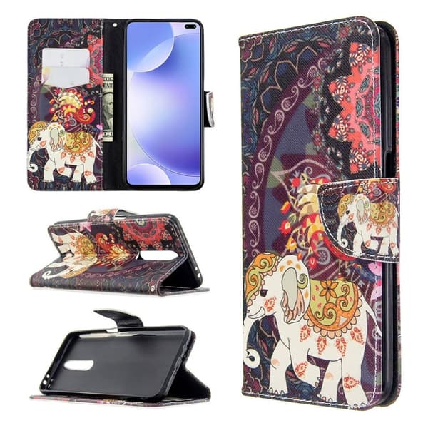 Wonderland Xiaomi Redmi K30 / Poco X2 flip case - Malanda og Elephant Multicolor
