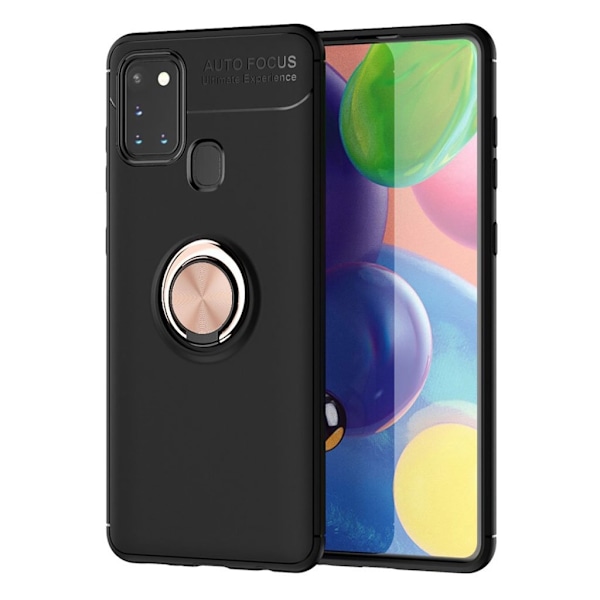 Ringo kuoret - Samsung Galaxy A21s - Musta / Ruusukulta Black