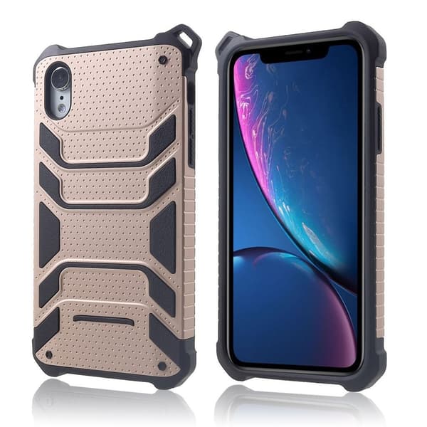 iPhone Xr spider series stødsikkert hybridetui - Rosaguld Multicolor