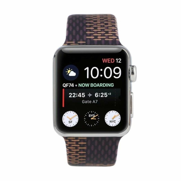 Apple Watch Series 6 / 5 44mm mønster silikone rem - brun Brown