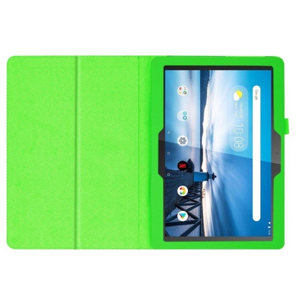 Lenovo Tab M10 litchi tekstuuri nahkakotelo - Vihreä Green