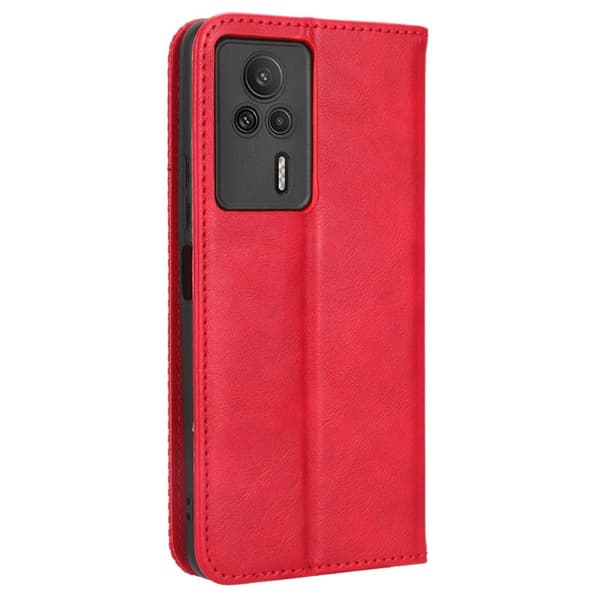 Bofink Vintage Xiaomi Redmi K60E Nahkakotelo - Punainen Red