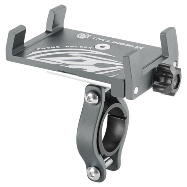 CYCLINGBOX bike handlebar phone mount clip - Titanium Grey Silver grey
