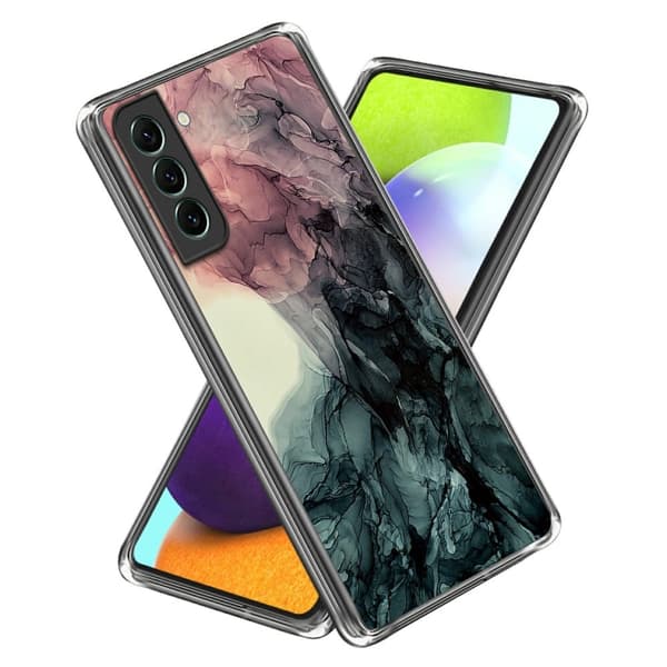 Marmormotiv Samsung Galaxy S24 skal - Stil J Silvergrå