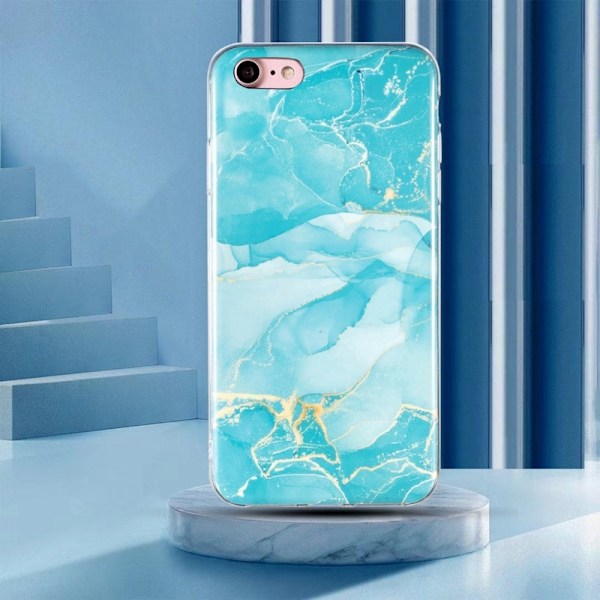 Marmor etui til iPhone SE (2022) / SE 2020 / 8 / 7 - Grøn Green