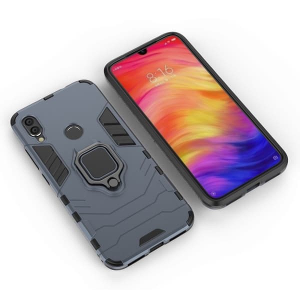 Ring Guard skal - Xiaomi Redmi Note 7 / Note 7 Pro / Note 7S - Blå Blå