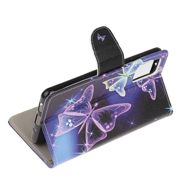 Wonderland Samsung Galaxy S20 flip-etui - Glødende Sommerfugl Multicolor