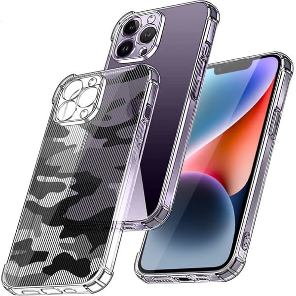 Stødsikkert beskyttelses iPhone 14 Pro Max cover - Gennemsigtig Transparent