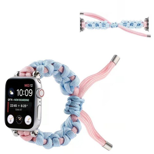 Apple Watch 40 mm urrem i nylon med daisymønster i to farver - B Blue
