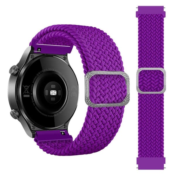 20mm Samsung Galaxy Watch Active 2 - 40mm / Watch (42mm) braid pattern watch strap - Purple Lila