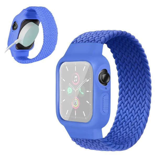 Apple Watch Series 6 / 5 44mm enkel nylon-urrem - Blå / Blå Blue