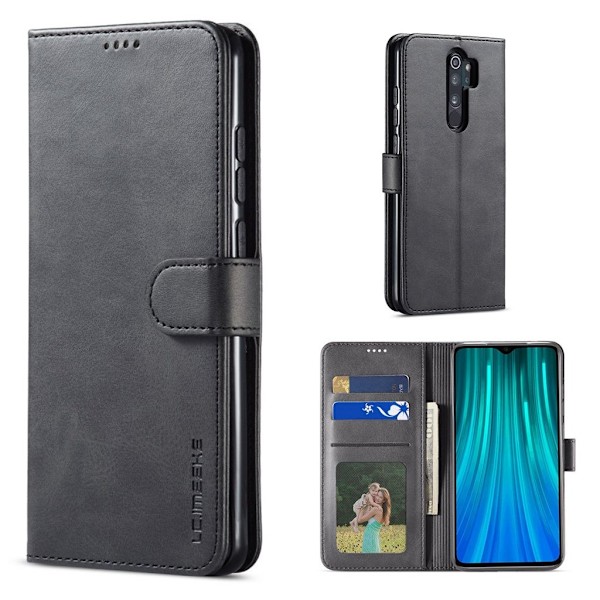 LC.IMEEKE Xiaomi Redmi Note 8 Pro flip etui - Svart Black