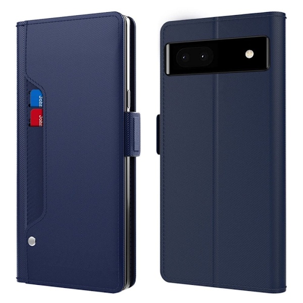 Phone Suojakotelo With Make-up Mirror And Slick Design For Google Pixel 6a - Sininen Blue
