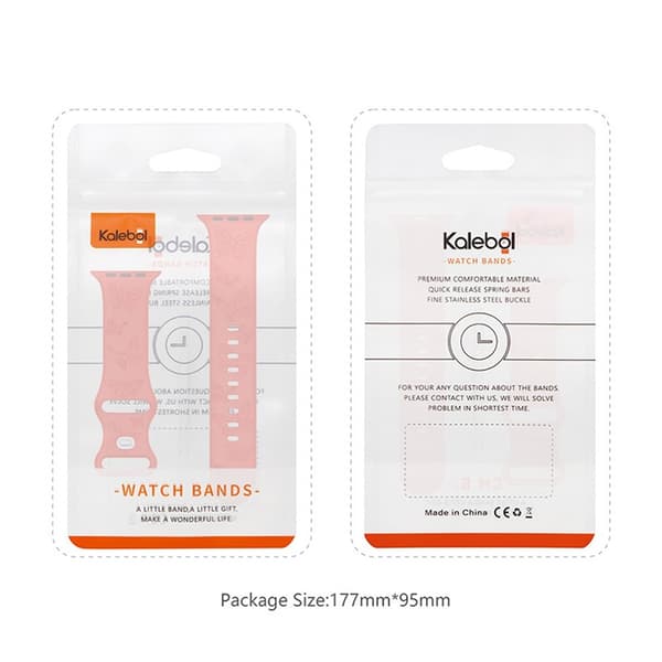 KALEBOL Butterfly Imprint Urrem Apple Watch Series 10 46mm Silikone Urrem - Kaffe Brown