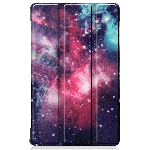 Lenovo Tab M8 tri-fold mønster læder flip case - Galakse Multicolor