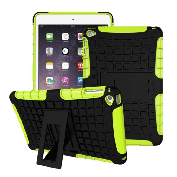 iPad Mini 4 Liukumaton Joustava Muovikuori Standillä - Vihreä Green