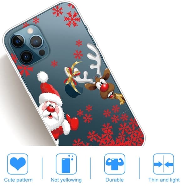 Juleveske til iPhone 14 Pro Max - Julehjort Red