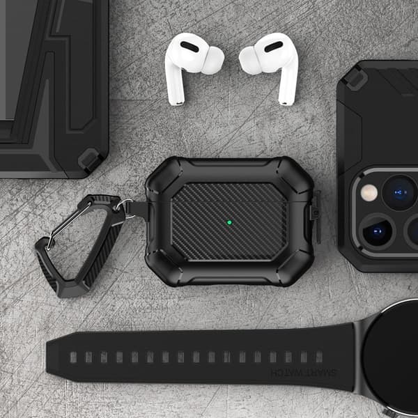 AirPods Pro-etui i kulfiber - Sortliggrøn Green
