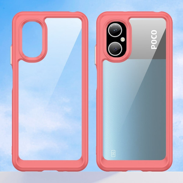 Xiaomi Poco M4 5G älykäs akryylikansi - Punainen Red