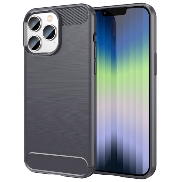 Carbon Flex Etui iPhone 14 Pro Max - Grå Silver grey