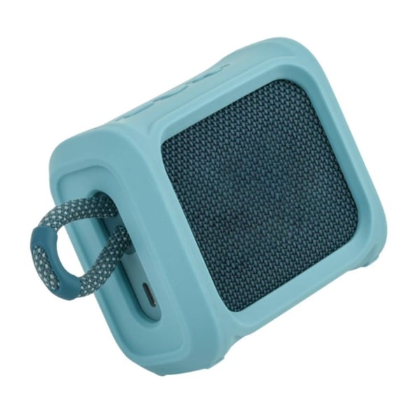 JBL Go 3 silikonskydd med rem - Blå Blå