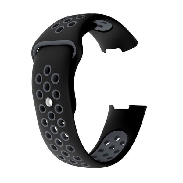 Fitbit Charge 3 to-tone silikon stropp - grå størrelse: L Black