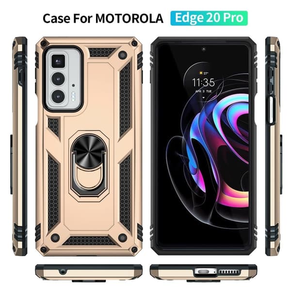 Ring Guard-etui - Motorola Edge 20 Pro - Gull Gold