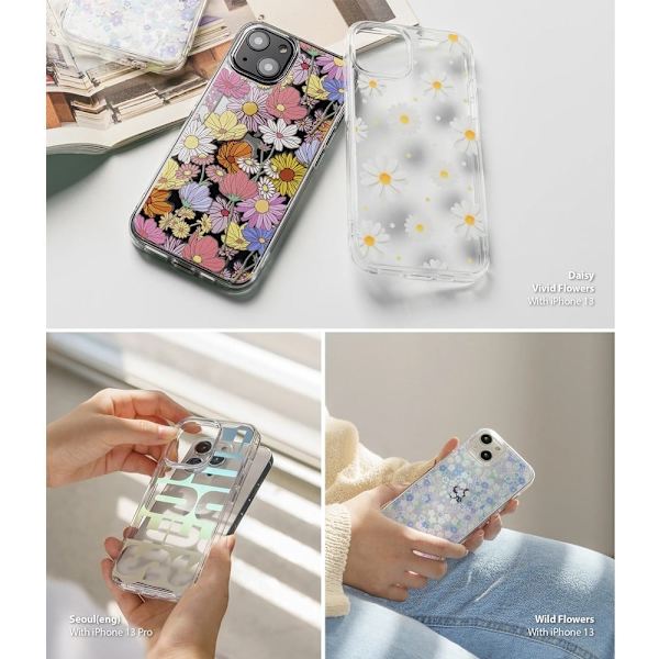 RINGKE FUSION DESIGN - iPhone 13 - Ville Blomster Multicolor