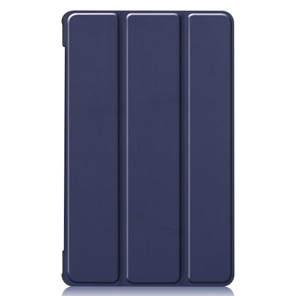 Tri-fold läderfodral för Lenovo Tab M8 (3:e generationen) - Mörkblå Blå