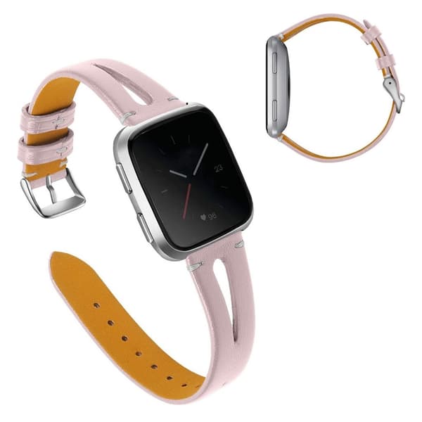 Aitoa nahkaa oleva kellonauha Fitbit Versa - Pinkki Pink