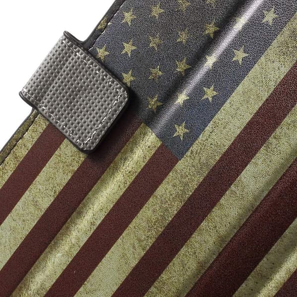 Holberg HTC Desire 530 Kortholder etui av lær - USA Flagg Multicolor
