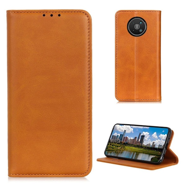 Wallet-style ægte Læder Flipcase til Nokia 8 V 5G - Brun Brown