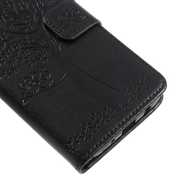 Samsung Galaxy J3 (2017)  Smuk læder etui med tryk - Sort Black