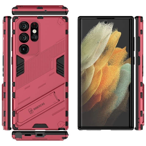 Iskunkestävä hybridikotelo Samsung Galaxy S22 Ultra - Ruusu Pink