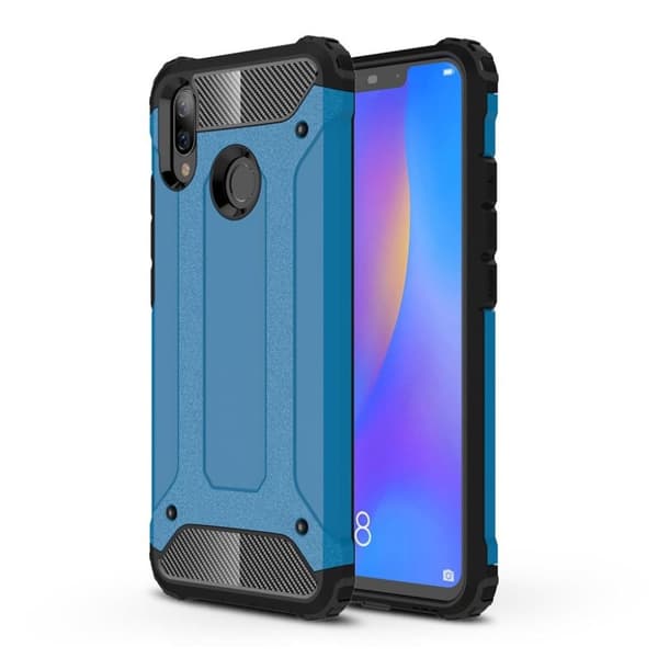 Huawei P Smart Plus värmeavledande mobilskal av plast och silikon  – Ljusblå Blå