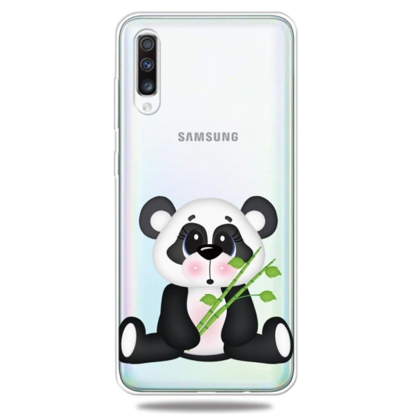 Deco Samsung Galaxy A70 skal - Panda Håller Bambu multifärg