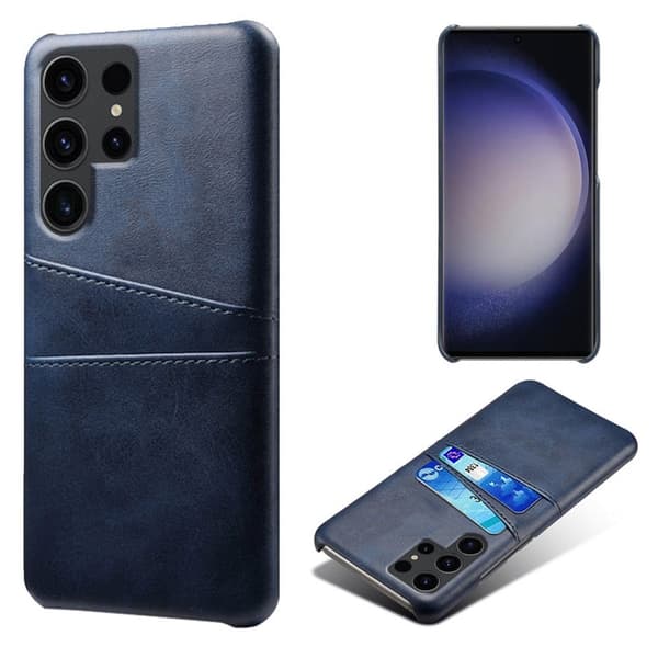 Dual Card Samsung Galaxy S24 Ultra cover - Blå Blue