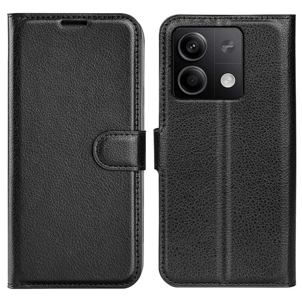 Classic Xiaomi Redmi Note 13 5G  Läppäkotelo - Musta Black