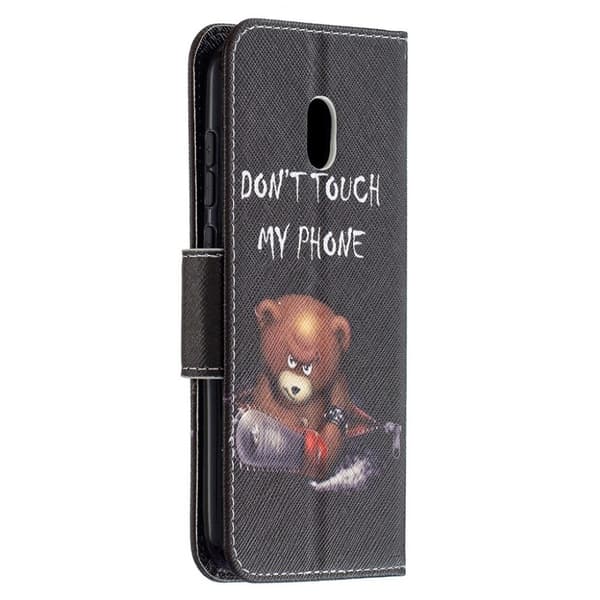 Wonderland Nokia C1 Plus flip kuoret - Karhu Black