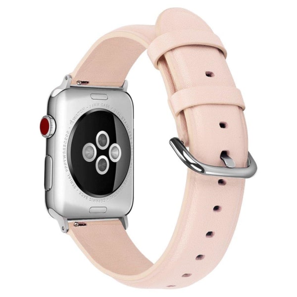 Apple Watch Series 5 40mm äkta läder klockarmband - rosa Rosa