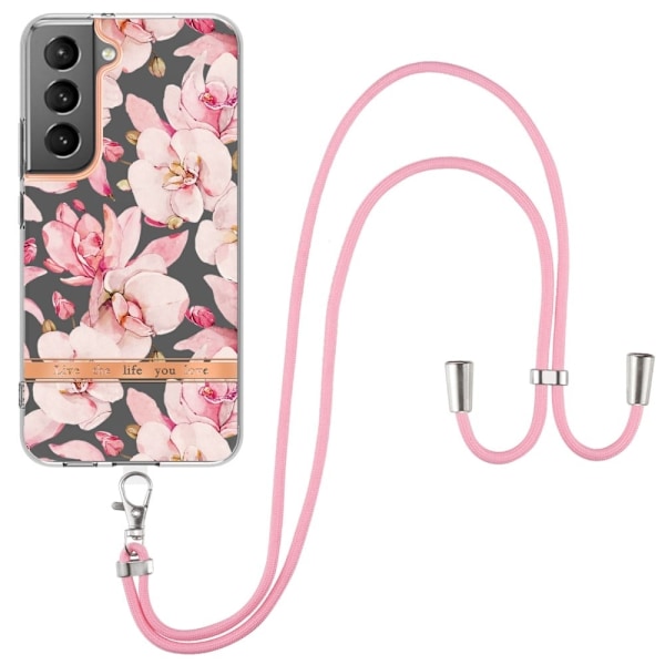 Ohut ja kestävä pehmeä kansi, jossa on kiinnityslenkki Samsung Galaxy S23:lle - Hc005 Vaaleanpunainen Gardenia Pink