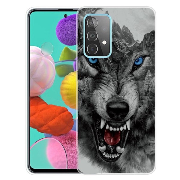 Deco Samsung Galaxy A23 deksel - Voldsom Ulv Silver grey