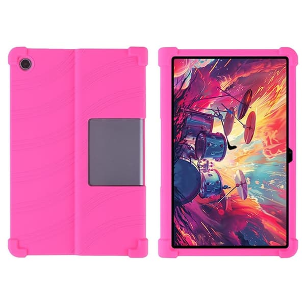 Lenovo Xiaoxin Pad Studio 11.5 Inch / Tab Plus Silicone Case with Kickstand Rugged Protective Cover - Rose Pink