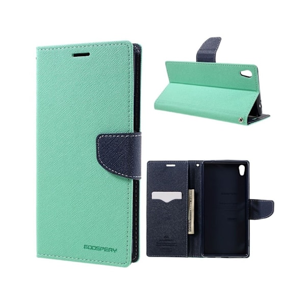 Mercury Goospery Sony Xperia XA Ultra holdbart læder-etui - Turkis Green