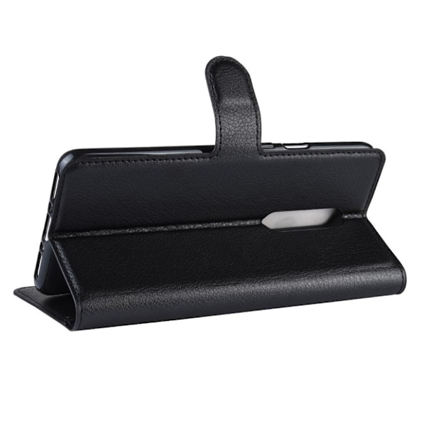 OnePlus 7 Pro litchi- lædercover - sort Black